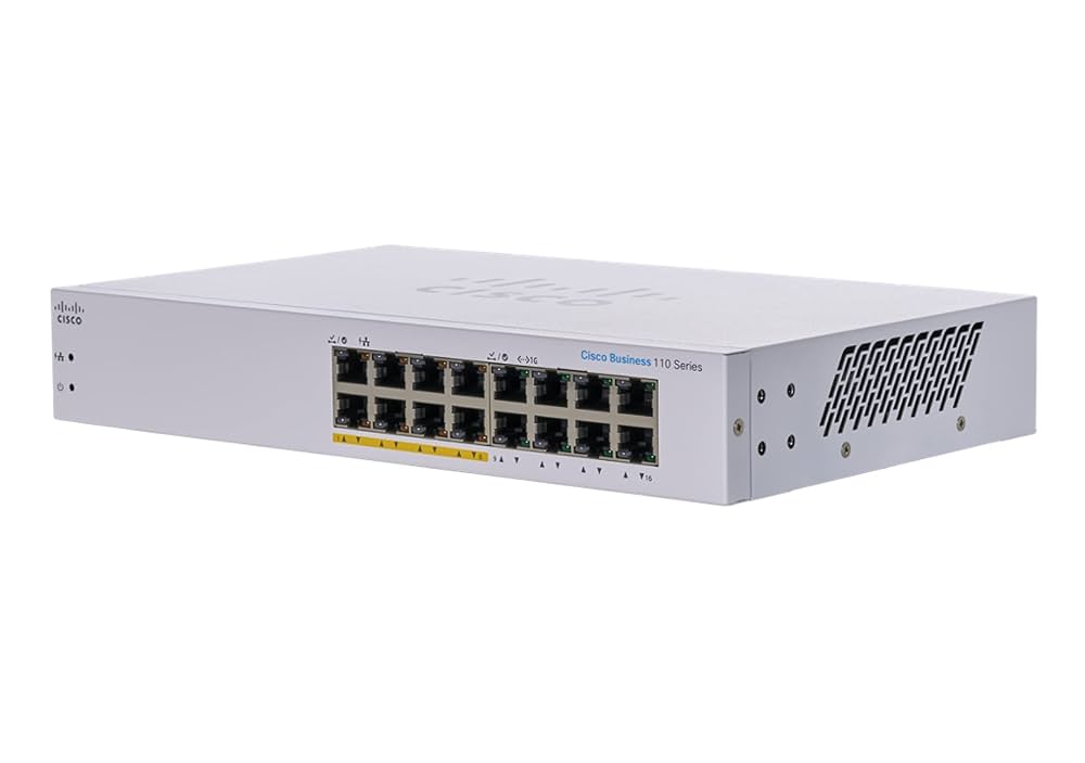 Amazon.com: Cisco Business CBS110-16PP-D Unmanaged Switch